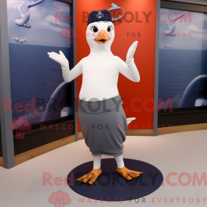 Navy Gull maskot kostume...
