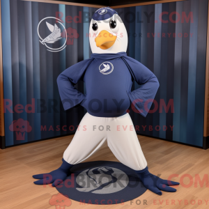 Navy Gull maskot kostume...