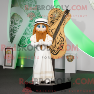 Hvit Celtic Harpe máscara...