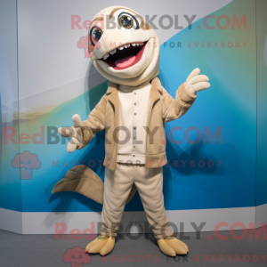 Mascotte de Barracuda beige...