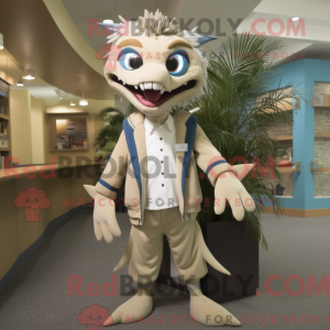 Beige Barracuda mascot...