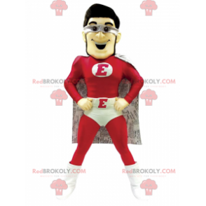 Superheld mascotte rode en witte outfit - Redbrokoly.com
