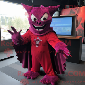 Magenta vampyr maskot...