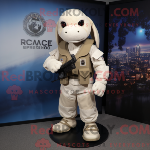 Hvid Marine Recon maskot...