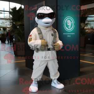 Hvid Marine Recon maskot...