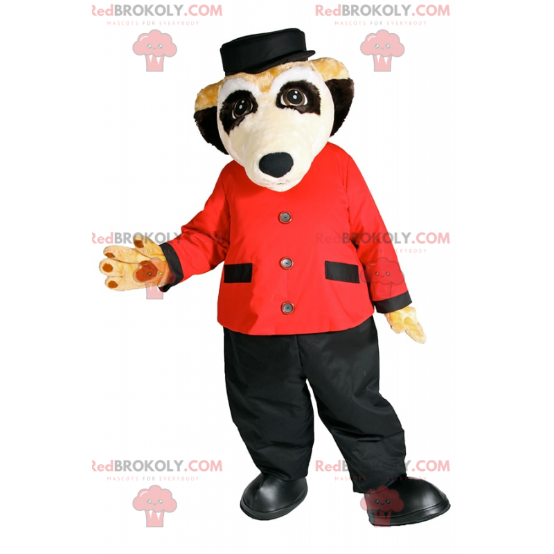 Maskotka Surykatka w stroju hotelowego lokaja - Redbrokoly.com Maskotka Surykatka w stroju hotelowego lokaja - Redbrokoly.com