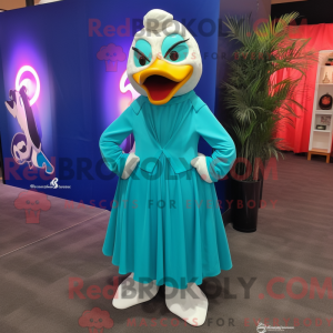 Turkis Swans maskot kostume...
