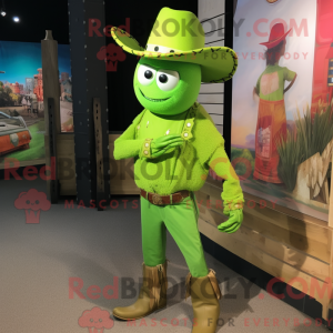 Limegrønn Máscara de cowboy...