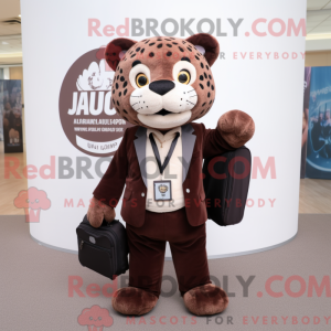 Brun Jaguar maskot kostume...