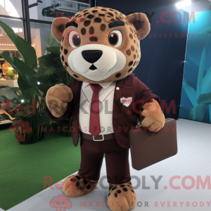 Brun Jaguar maskot kostume...