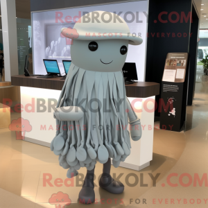 Grå manet maskot drakt...