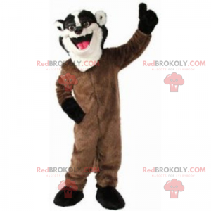 Mascotte de suricate souriant - Redbrokoly.com