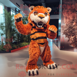 Rust Sabeltand Tiger maskot...