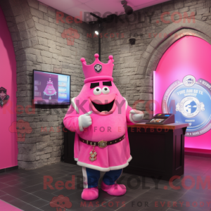 Pink Irish Castle mascot...