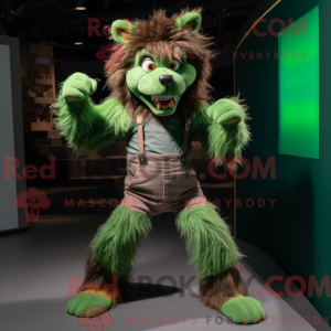 Grønn varulv maskot drakt...