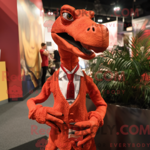 Rød Coelophysis maskot...