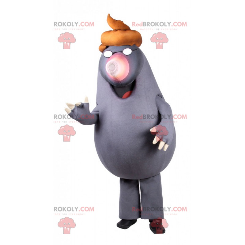 Mole mascot with glasses and hat - Redbrokoly.com Mole mascot with glasses and hat - Redbrokoly.com