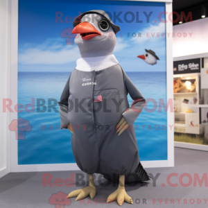 Grijze Duif mascottekostuum...