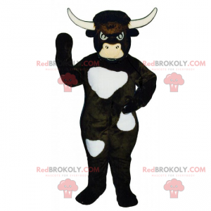 Mascote touro com manchas brancas - Redbrokoly.com