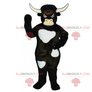 Mascotte de taureau a taches blanches - Redbrokoly.com