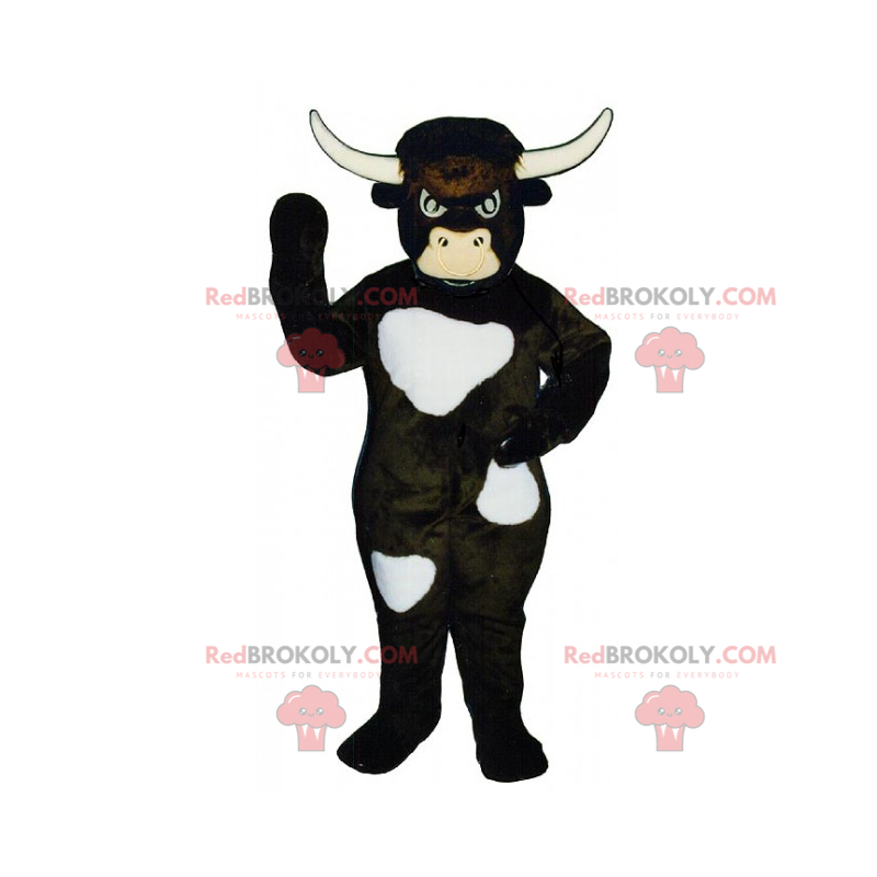 Bull maskot med hvide pletter - Redbrokoly.com