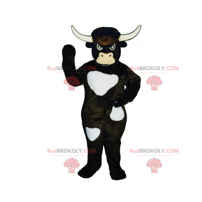 Bull maskot med hvite flekker - Redbrokoly.com