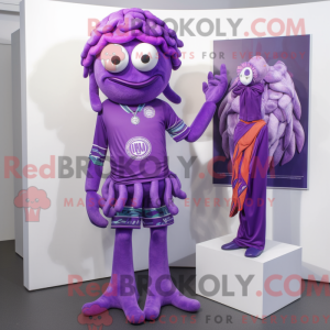 Personaggio mascotte viola...