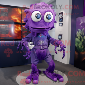 Personaggio mascotte viola...