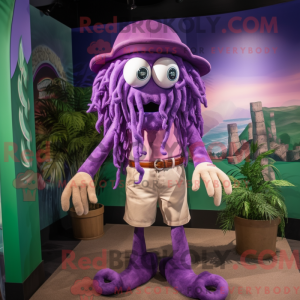 Personaggio mascotte viola...