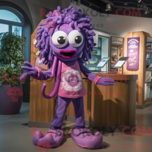 Lila Medusa Maskottchen...