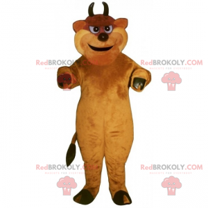 Mascotte de taureau au mini cornes - Redbrokoly.com