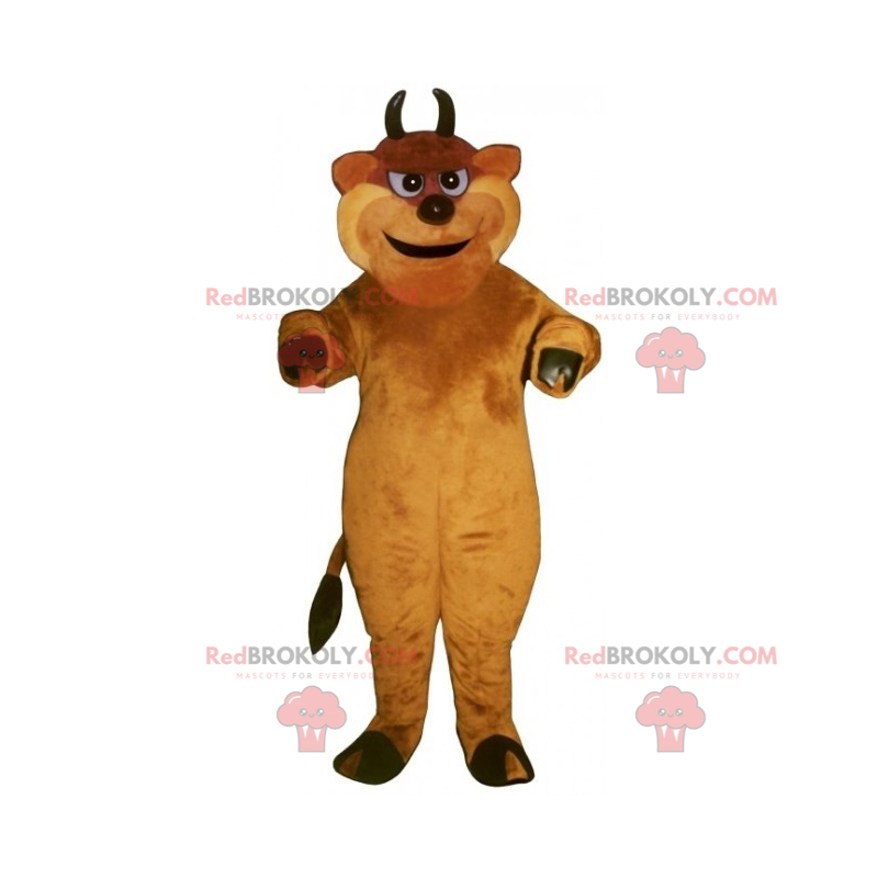 Bull mascot with mini horns - Redbrokoly.com