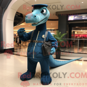 Navy Brachiosaurus mascot...