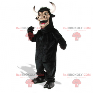 Mascota de toro con grandes cuernos redondeados - Redbrokoly.com