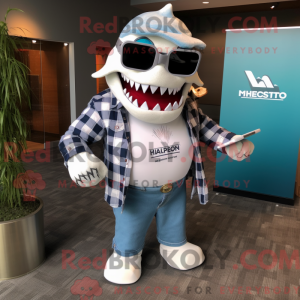 Mascotte de Megalodon blanc...