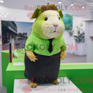Limegrøn marsvin maskot...