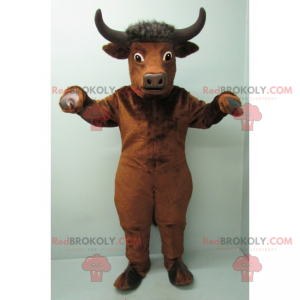 Bull maskot med svarta horn - Redbrokoly.com