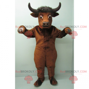 Bullenmaskottchen mit schwarzen Hörnern - Redbrokoly.com