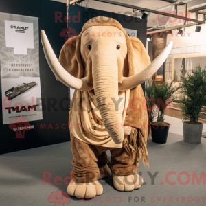 Tan Mammoth mascottekostuum...