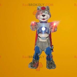 Cyborg teddybeer mascotte