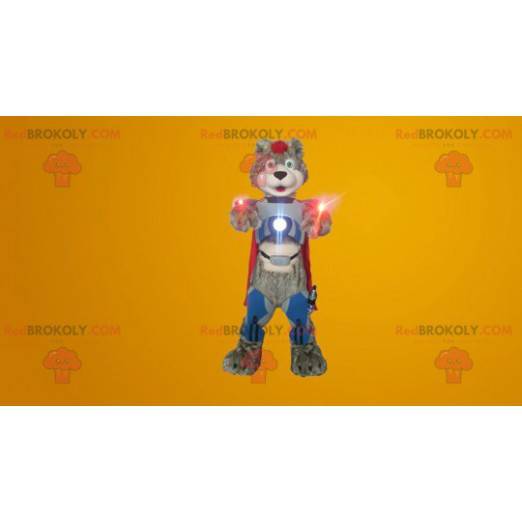 Cyborg teddybeer mascotte - Redbrokoly.com