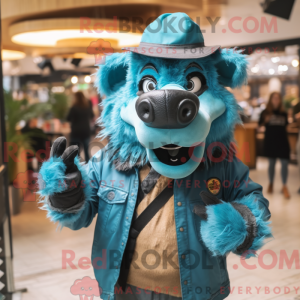 Turquoise wild zwijn...