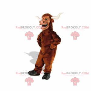 Brown bull mascot - Redbrokoly.com