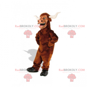 Mascote do touro marrom - Redbrokoly.com