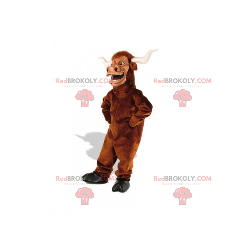 Mascotte de taureau marron - Redbrokoly.com