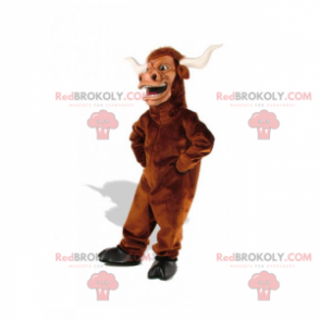 Brown bull mascot - Redbrokoly.com