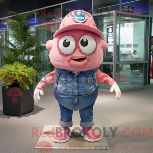 Rosa Gyro maskot kostyme...