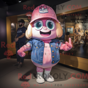 Rosa Gyro maskot kostyme...