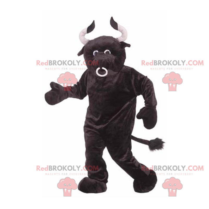 Mascotte de taureau noir - Redbrokoly.com