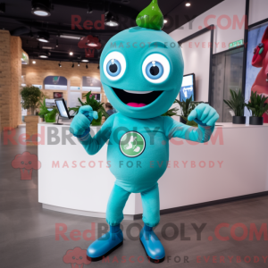 Cyan Pepper maskot kostume...